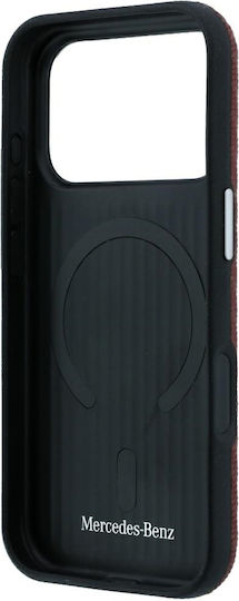 Mercedes Leder Semi Wrap Holzoptik Magsafe Iphone 18 Pro 17 Pro Burgundisch
