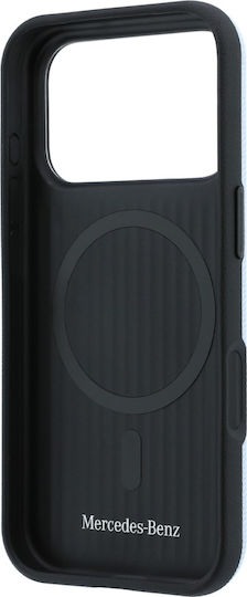 Mercedes Θήκη Leather Semi Wrap Wood Effect Magsafe Iphone 18 Pro Max 17 Pro Max Μπλε