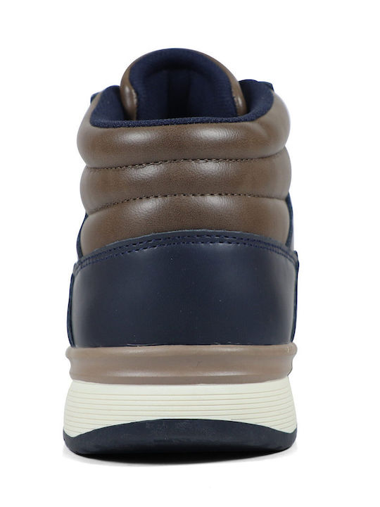 Leder Kinderstiefel mit Schnürsenkeln Blau