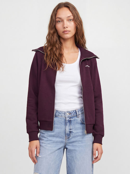 Cardigan Pentru Femei Tricotat Cu Fermoar Burgundy
