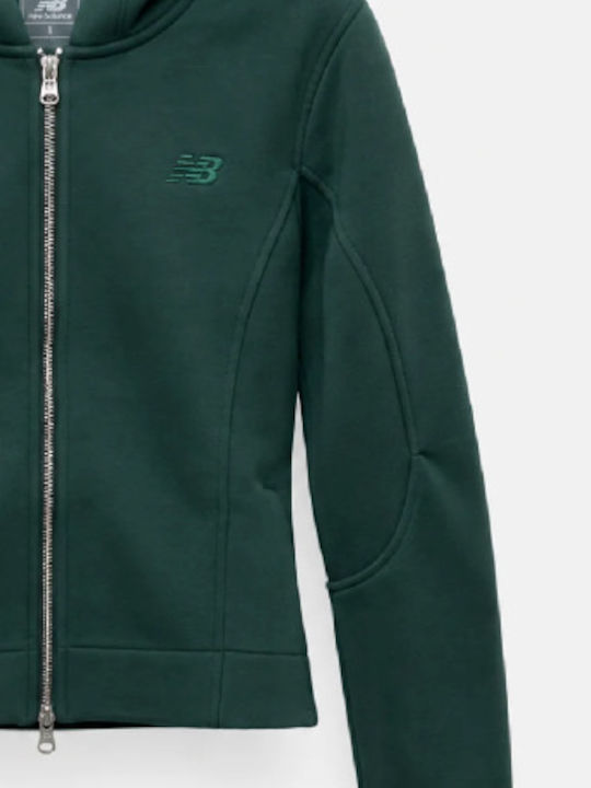 Fleece Gestrickte Damen Strickjacke mit Reissverschluss Grüne