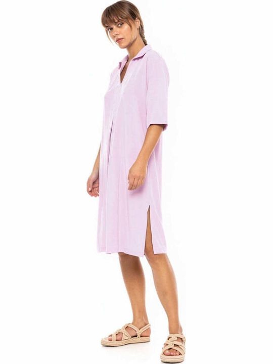 Pink Label Γυναικείο Καφτάνι Παραλίας Pink