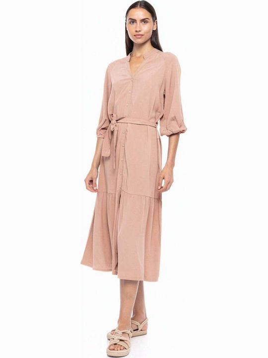 Pink Label Women's Maxi Caftan Beachwear Pink