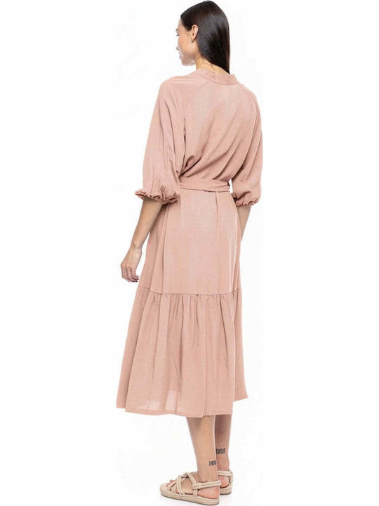 Pink Label Women's Maxi Caftan Beachwear Pink