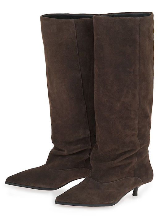Wildleder Damenstiefel Braun