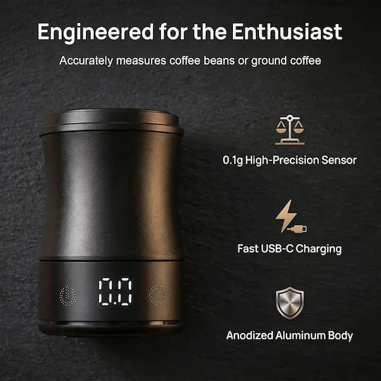4bars S207 500g/0.1g Cupă Dozatoare pentru Cafea Cântar Detașabil Reîncărcabil