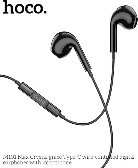 Hoco 112501 Слушалки Handsfree с USB-C конектор Черни