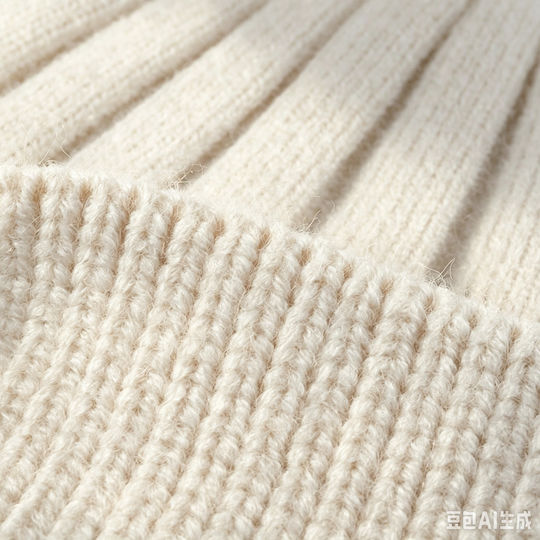 Beanie Unisex Strickmütze in Beige Farbe