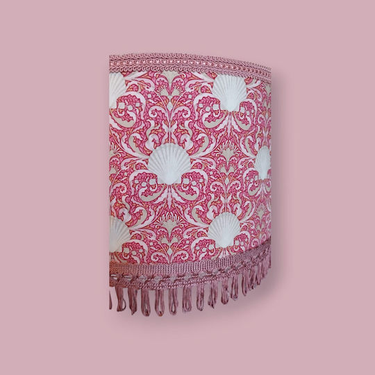 Shell Dimensions Pendant Ceiling Light Pink with E27 Socket 35x25cm