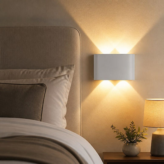 Lampă de Perete cu LED Integrat și Lumină Alb Cald 12x8x4cm
