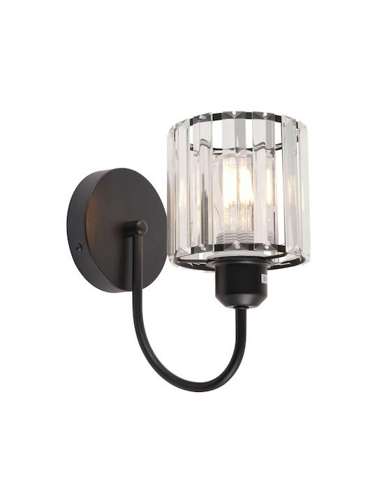 Artekko Wall Lamp with E14 Lamp Bulb Base Black 14x14x20cm