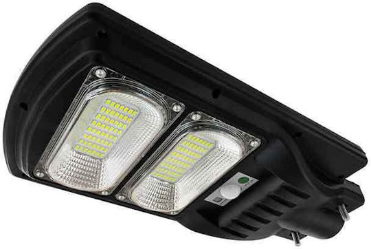 Led Водоустойчив Соларен Уличен Фенер 100W Студено Бяло 6500K с Датчик за Движение, Фотосензор и Дистанционно IP66