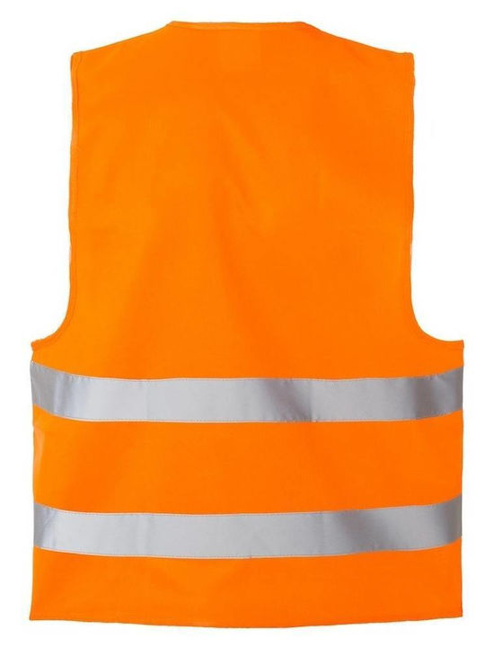 Livardas Men's Work Vest with Reflective Tapes Orange Livardas Men's Work Vest with Reflective Tapes Orange