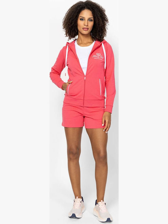 Sweatshirt French Terry mit Kapuze Rosa
