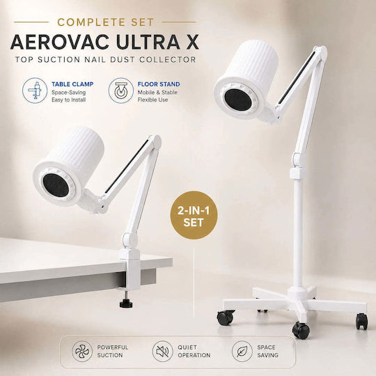 Bliss Cosmetics Aerovac Ultra X – Професионален Вграден Прахоуловител За Нокти 80W