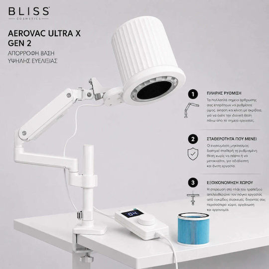 Bliss Cosmetics Aerovac Ultra X Gen 2 Вграден Прахоуловител За Нокти 100W