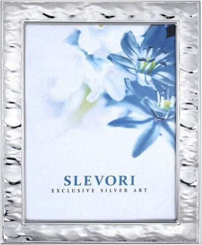 Slevori Κορνίζα με Λευκό Πλαίσιο Ασημένια 13x18 Slevori Κορνίζα με Λευκό Πλαίσιο Ασημένια 13x18