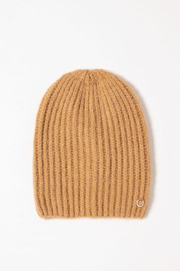 Beanie Căciulă Pentru Femei Tricotată În Culoare Aurie