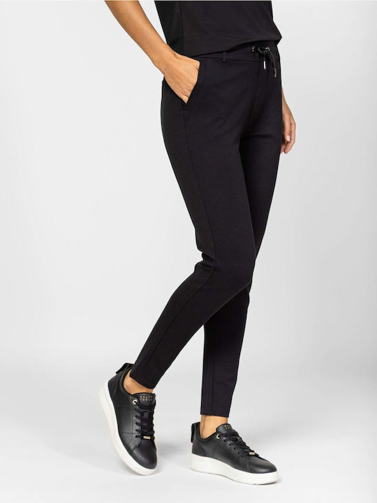 Pantaloni Dama Din Țesătură Negru