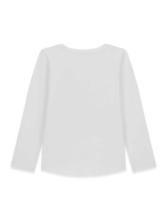Guess Bluză Pentru Copii Cu Mâneci Lungi Albă K6yi08