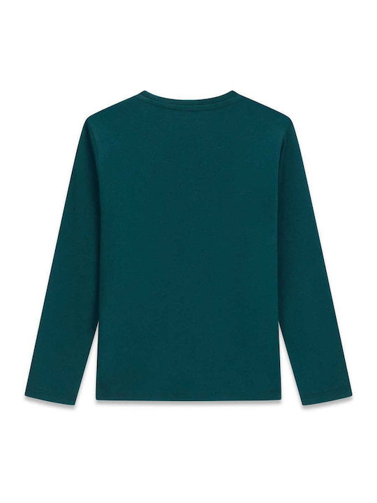 Guess Bluză Pentru Copii Cu Mâneci Lungi Cipresiu L6yi08
