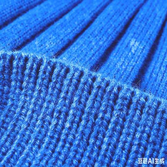 Beanie Unisex Fleece Strickmütze in Blau Farbe