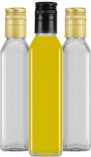 10x Бутилки Marasca Square Clear 250ml За Зехтин, Тинктури, Вино, Сок