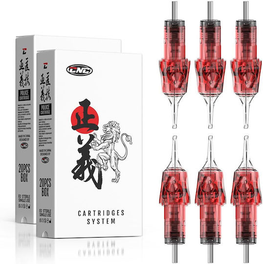 Set 40 Ace Pentru Tatuaj Tip Cartuș 4 Tipuri 1003rl 1005rl 1007rl 1009rl Fabricate Din Oțel Inoxidabil 316 Linii Contururi Umplere En04x-40kit-dd