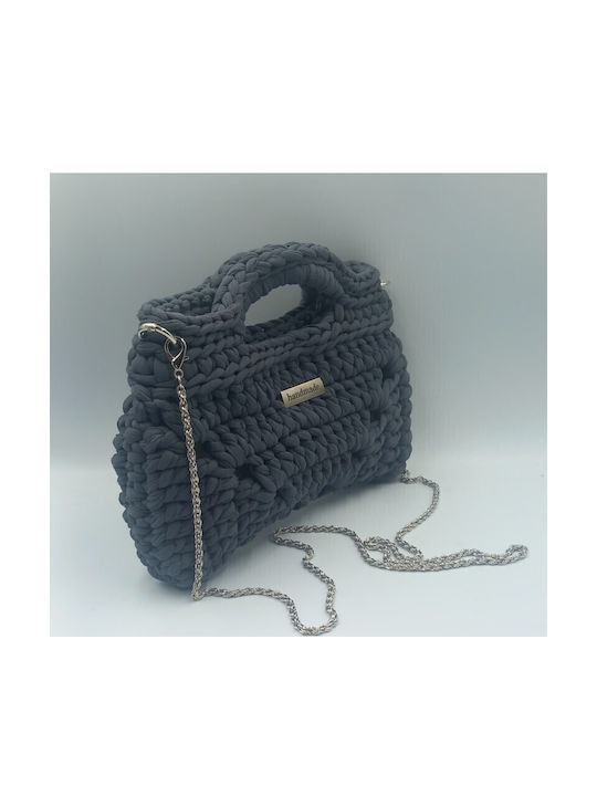 Πλεκτό Γυναικείο Clutch Γκρι