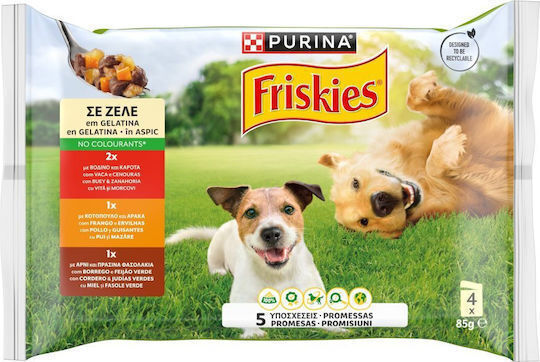 Friskies Wet Dog Food Pouches With Beef Chicken And Lamb