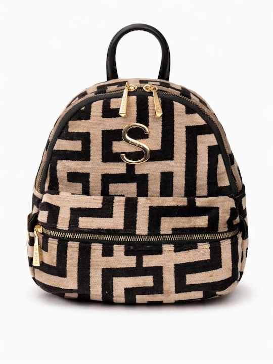 Domna Stoff Damen Handtaschen und Damentaschen Rucksack Schwarz