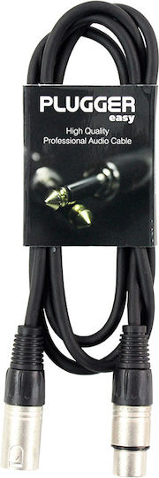 Plugger Cable XLR male - XLR female Μαύρο 1.5m