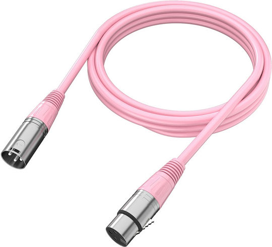 Fifine XLR мъжки - Розов 1.8m L9C-P
