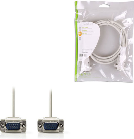 Nedis VGA male to VGA male White 2m Cable (CCGP59001IV20)