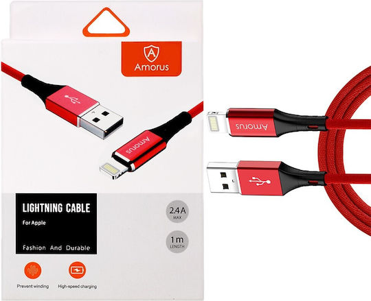 Amorus USB-A zu Lightning Kabel Rotes