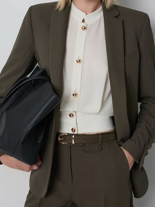 BSB Damen Krepp Blazer Olive