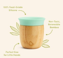 Munchkin Kids Cup from Bamboo Light Blue 148ml for 6m+
