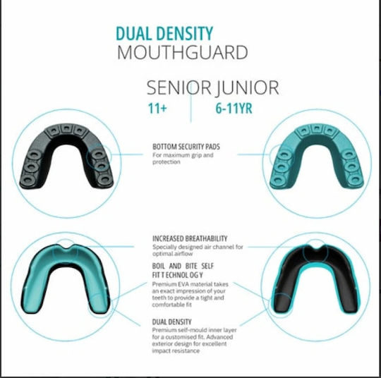 Medinox Mouthguard Dual Density Защитно мундщукче за спортисти 11+ години 1 бр