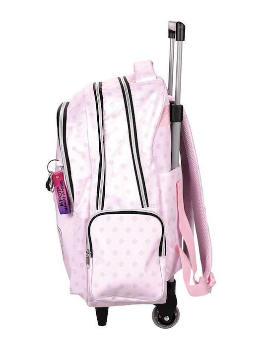 Gim KPOP Demon Hunters Huntrix Elementary School Trolley Bag with Water Bottle Holder Pink 20 x 20 x 35cm 2026