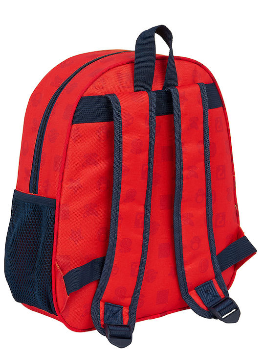 Super Mario School Backpack for Elementary with Water Bottle Holder Red 27 x 10 x 33cm