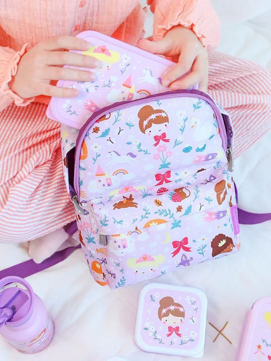 A Little Lovely Company Kindergarten Backpack School Bag Purple 22 x 10 x 30cm