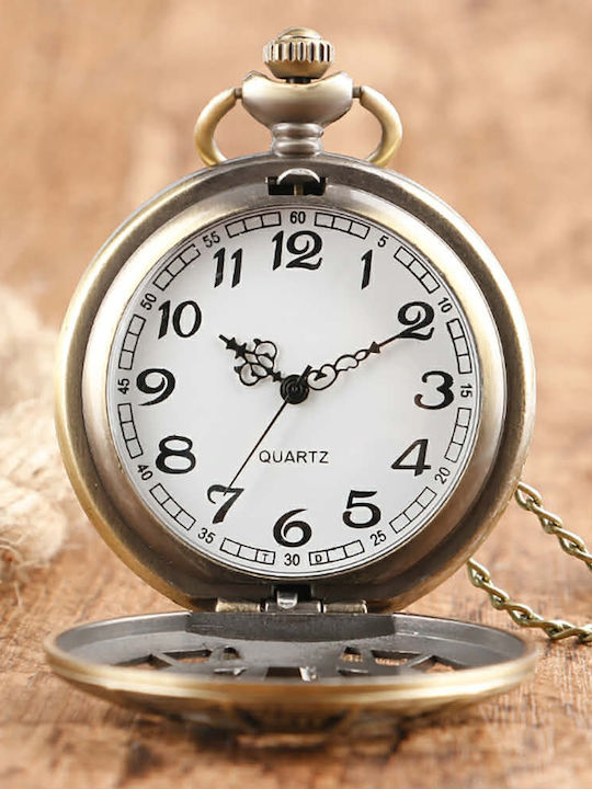 Spider-Man Marvel Logo Pocket Watch In Bronze Tone Molfs