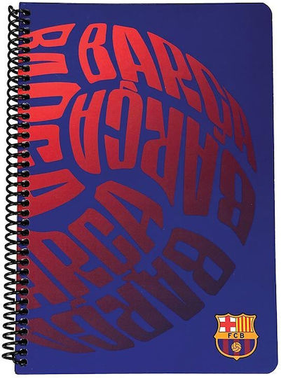 Спирална Тетрадка С Редове B5 70 Листа 2 Теми Barcelona Fc Син