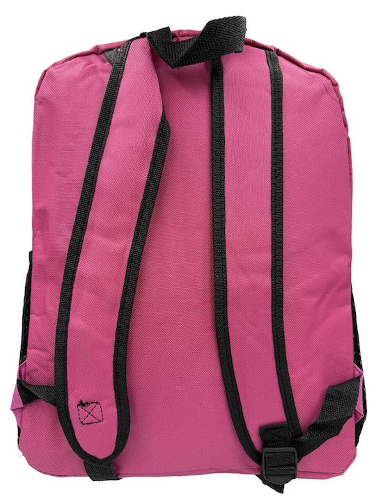 Justnote Kindergarten Backpack School Bag With Water Bottle Holder Fuchsia 31 x 13 x 41cm
