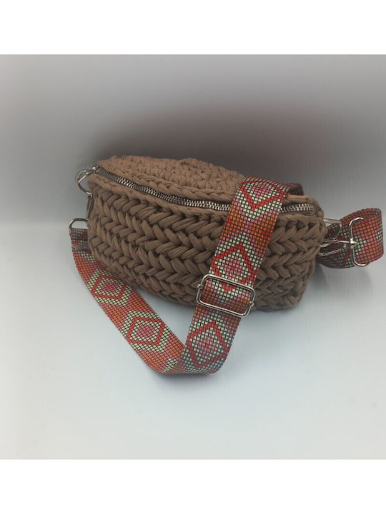 Knitted Women's Crossbody Bag Brown