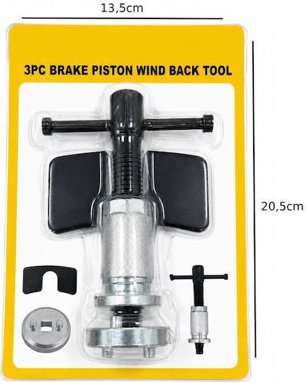 Brake Caliper Piston Reset Tool 3 Pieces 3pc Brake Piston Wind Back Tool
