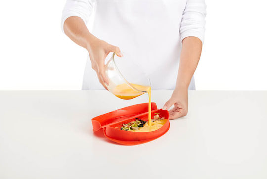Lekue Microwave Omelette Maker 1009029 23x10x3,5 Cm Platinum Silicone 60 To +220c Transparent Red