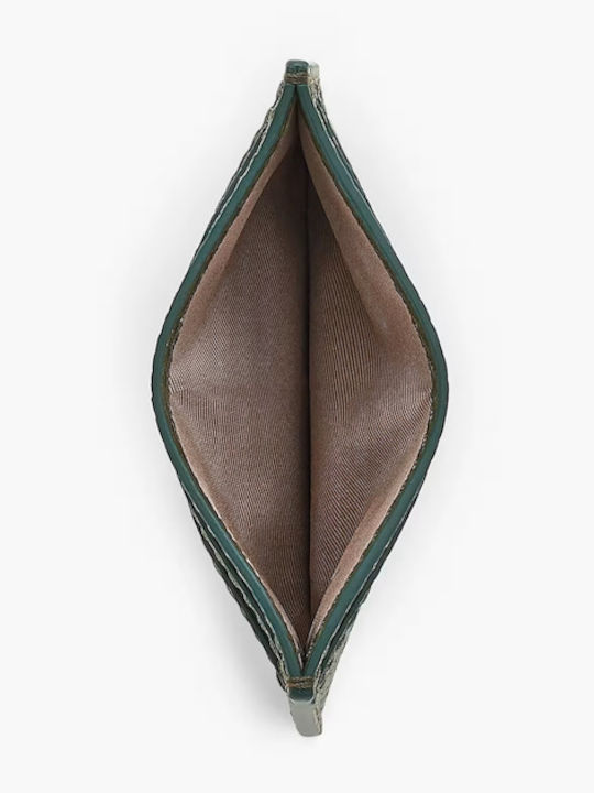 Leather Women's Card Wallet Green