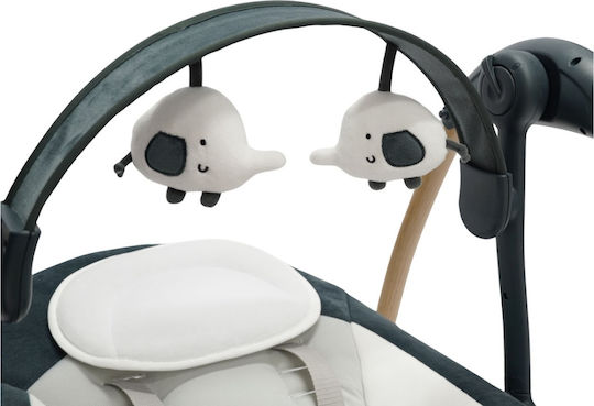 Bo Jungle Elektrische Babywippe & Schaukel mit Musik und Vibration in Grau für Kinder bis 9kg