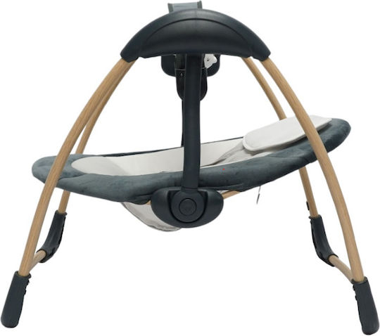 Bo Jungle Elektrische Babywippe & Schaukel mit Musik und Vibration in Grau für Kinder bis 9kg